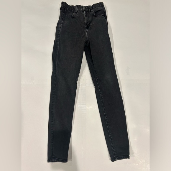 American Eagle Curvy Highest Rise Jegging Jeans Women’s 6 Long Black Skinny - Picture 1 of 11